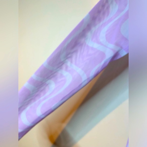 ASOS Design Lilac & Blue Mesh Long Sleeve Midi Dress NWOT - Picture 3 of 7